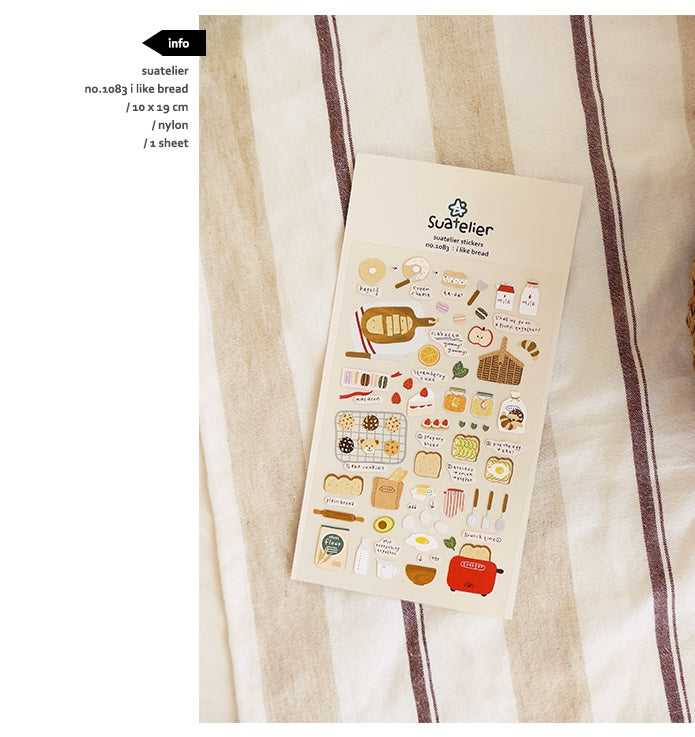 Suatelier Stickers No.1083 - I Like Bread