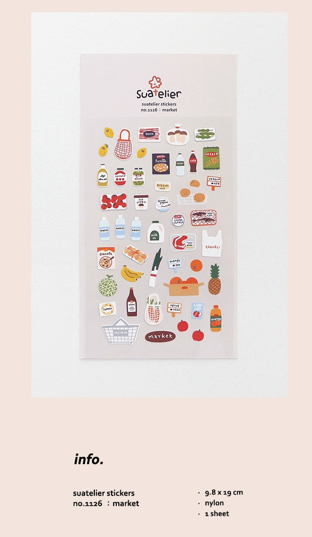 Suatelier Stickers No.1126 - Market