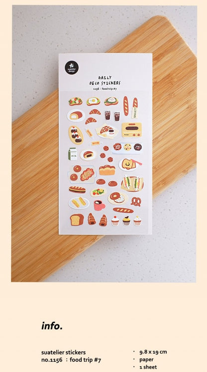 Suatelier Stickers No.1156 - Food Trip No.7