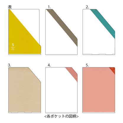 Midori 5 Pockets Clear Folder A4