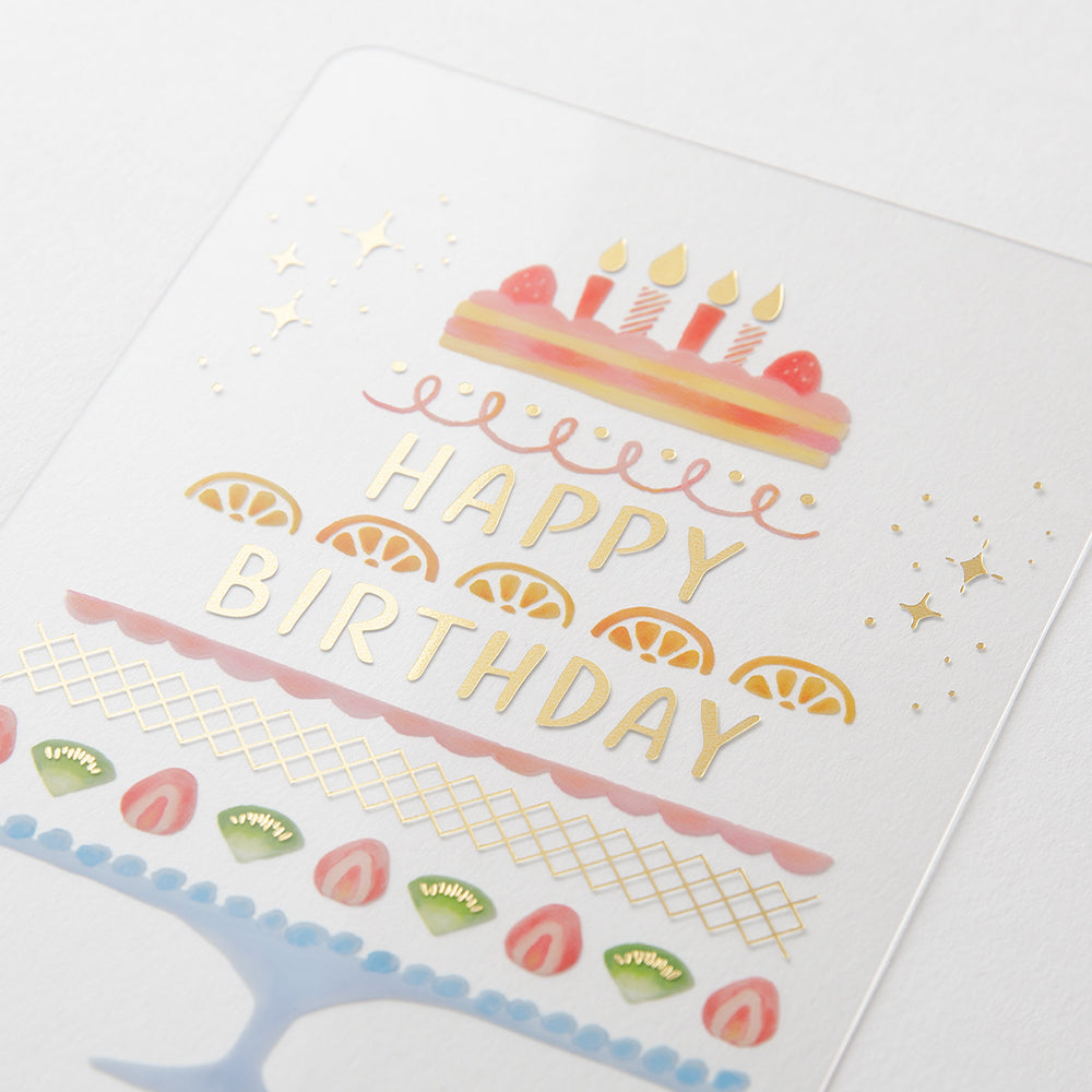 Midori Greeting Card - Birthday - Birthday Cake