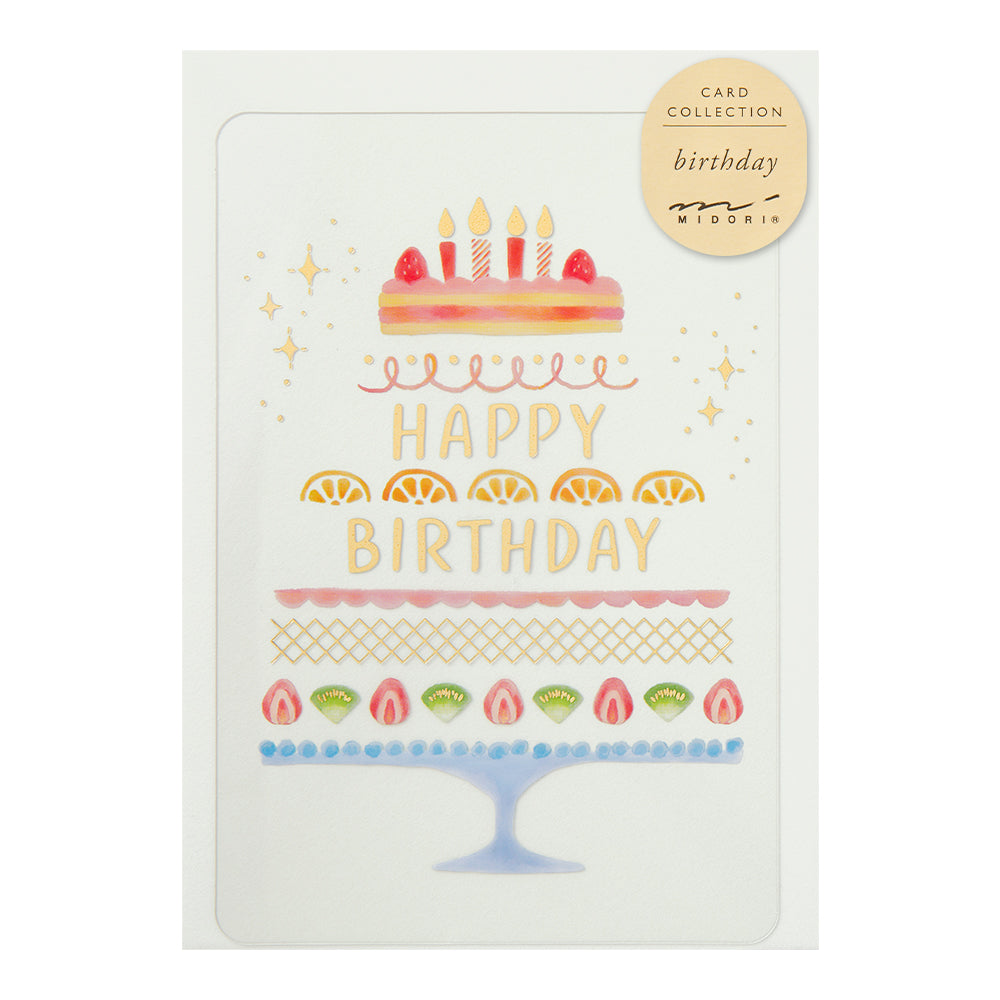 Midori Greeting Card - Birthday - Birthday Cake