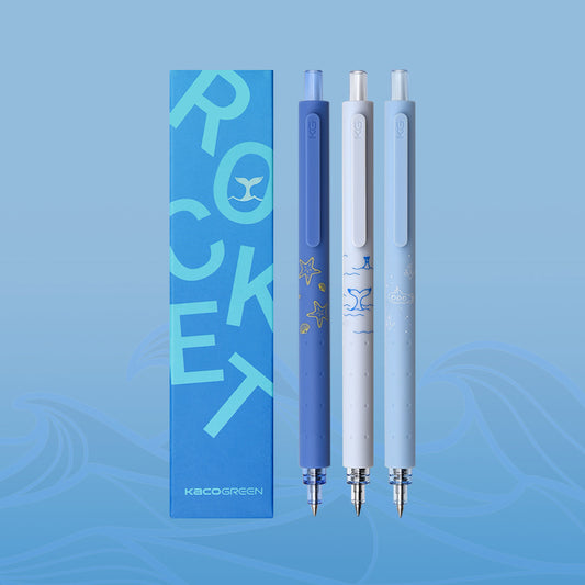 Kaco ROCKET Series - Marine Gel Pen 0.5mm (Set of 3)