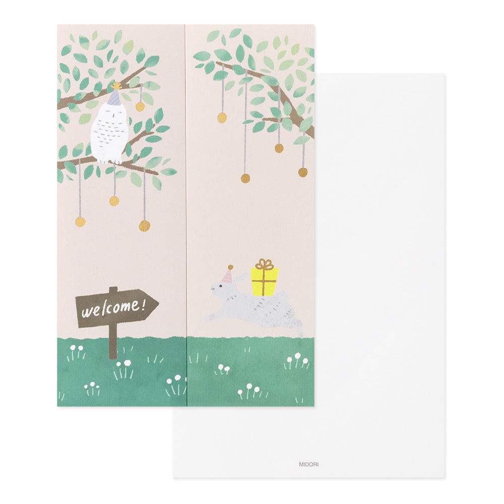 Midori Greeting Card - Birthday - Party in the Woods