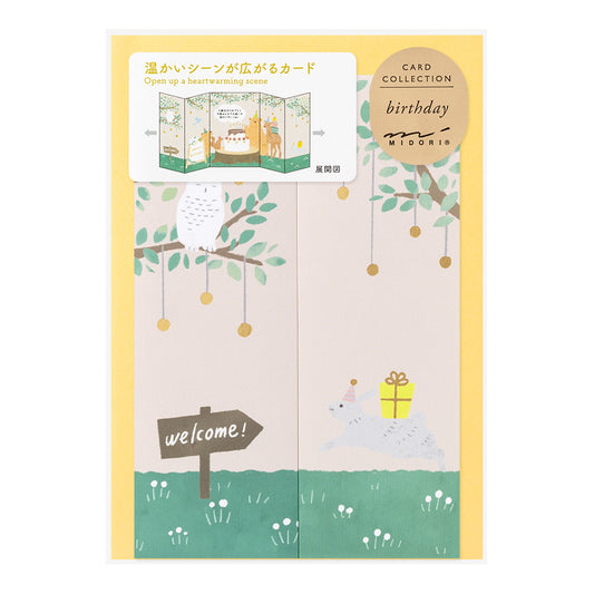 Midori Greeting Card - Birthday - Party in the Woods