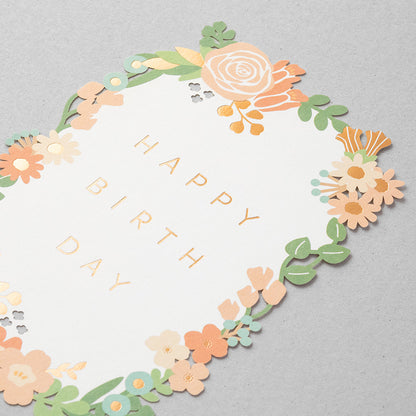 Midori Greeting Card - Birthday - Pink Flowers