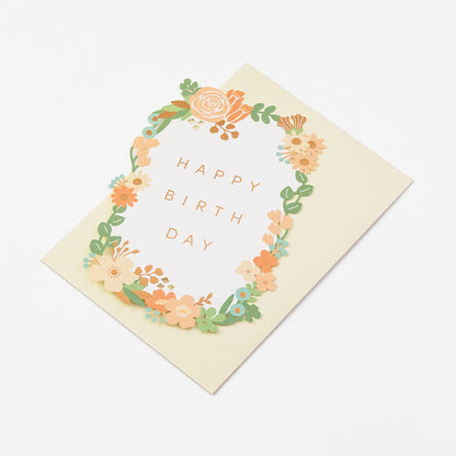 Midori Greeting Card - Birthday - Pink Flowers