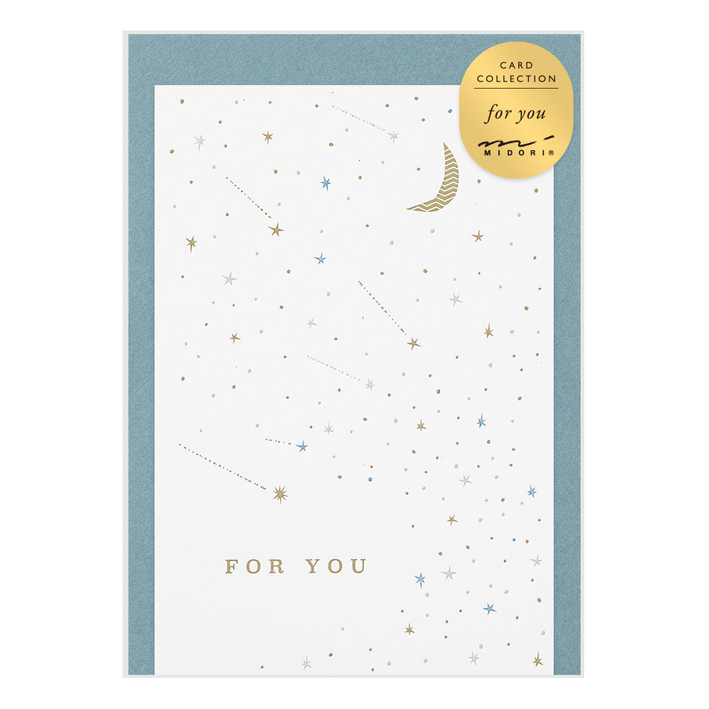 Midori Greeting Card - For You - Shooting Stars