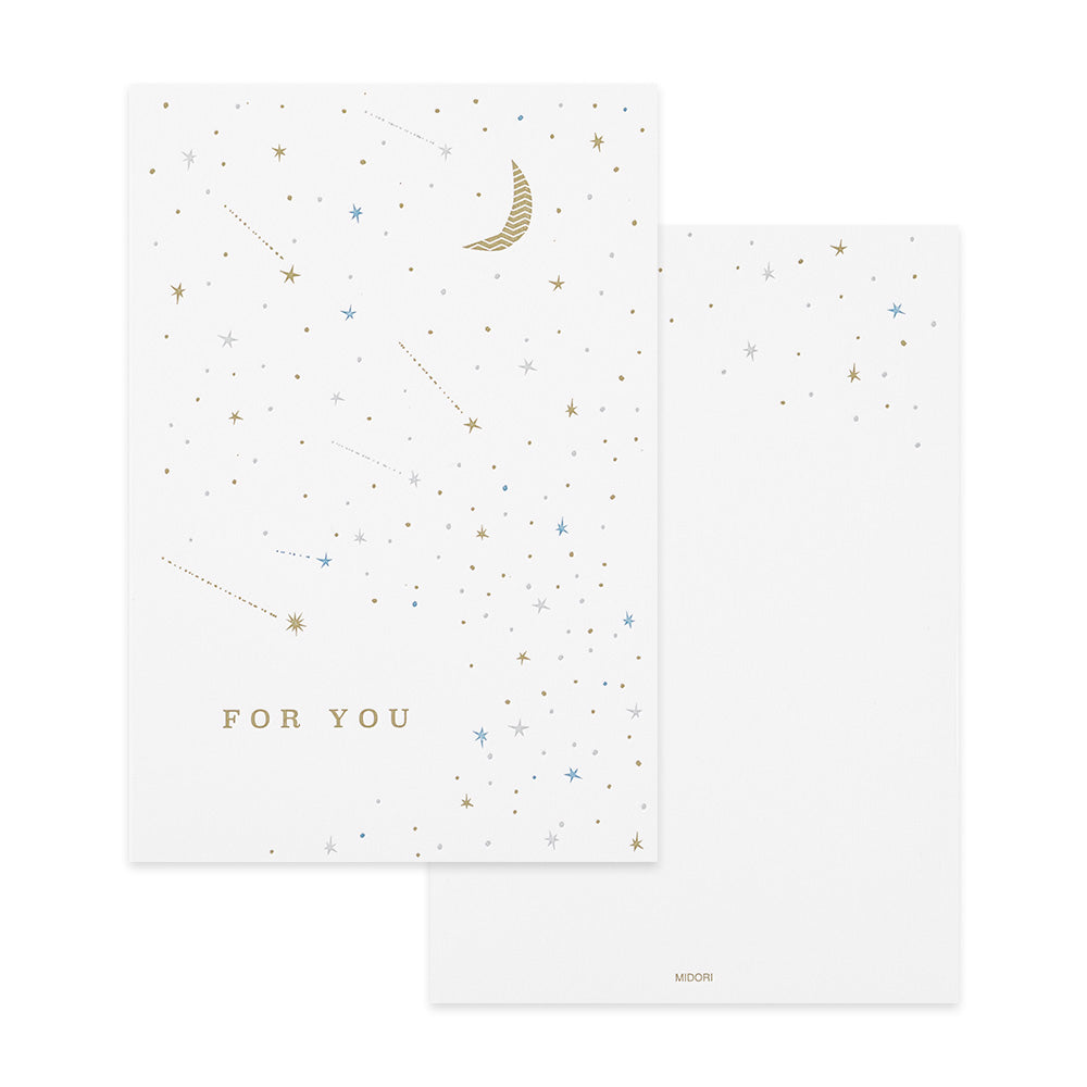 Midori Greeting Card - For You - Shooting Stars