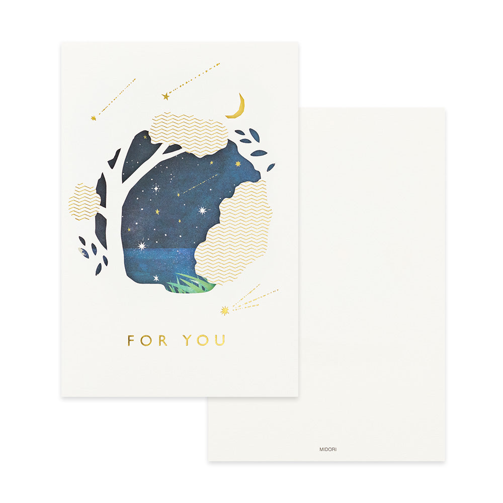 Midori Greeting Card - For You - Starry Sky