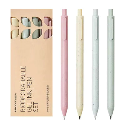 Kaco PURE Series - Biodegradable Barrel Gel Pens 0.5mm (Set of 4)