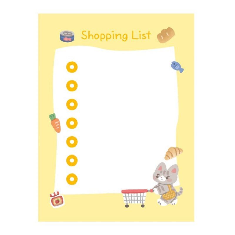 Bonito Memo Pads - Shopping Kitty