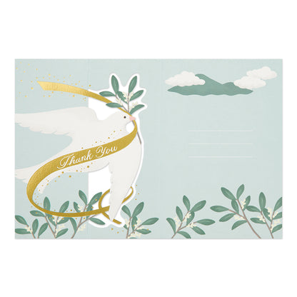 Midori Greeting Card - Thank You - Dove