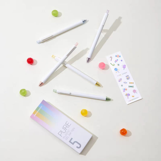 Kaco PURE Series - Candy Gel Pens 0.5mm (Set of 5)