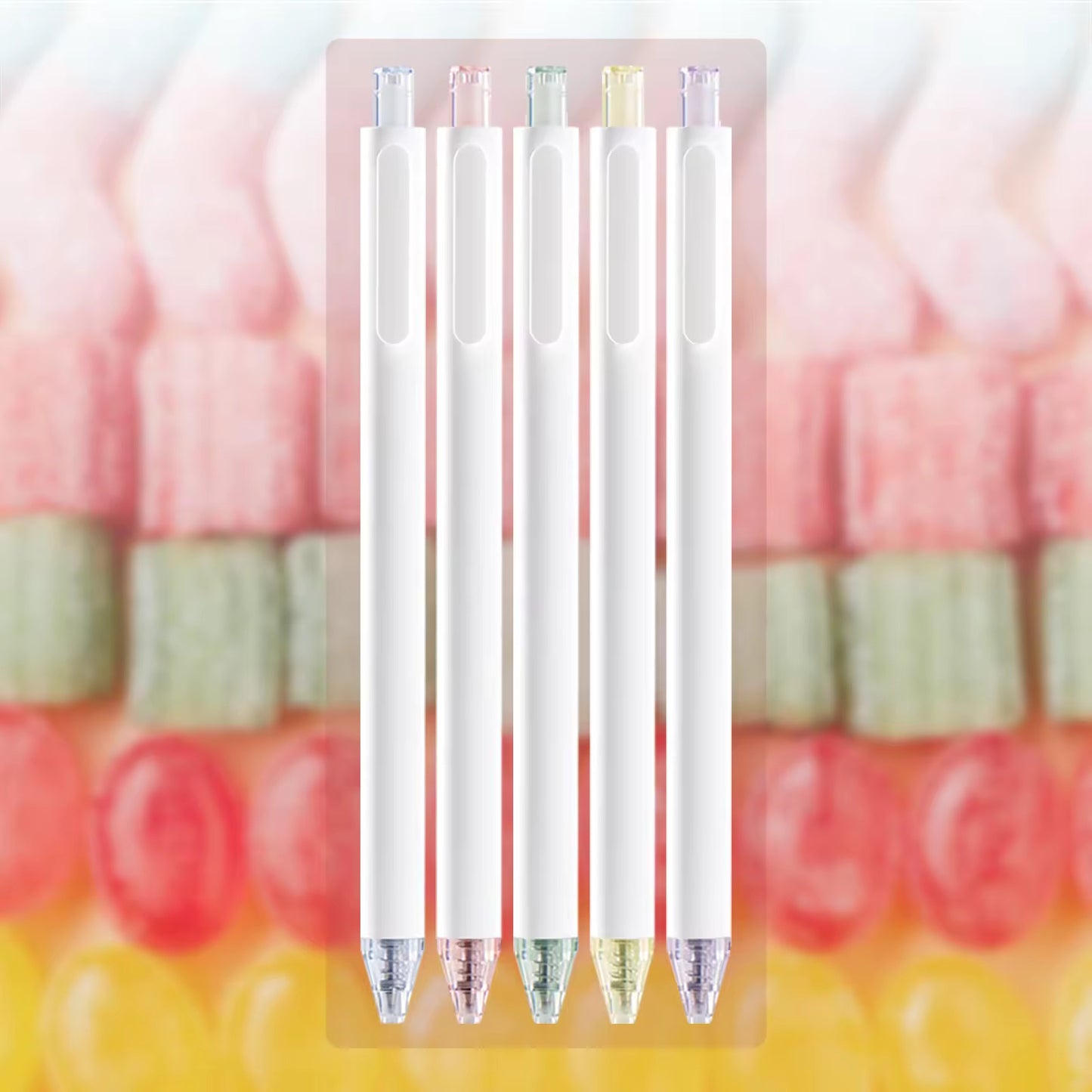 Kaco PURE Series - Candy Gel Pens 0.5mm (Set of 5)