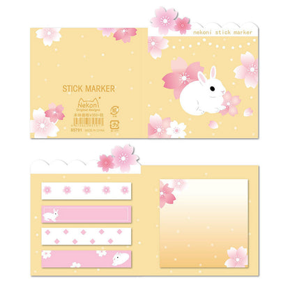 Nekoni Aesthetic Sticky Notes - Cherry Blossom Series