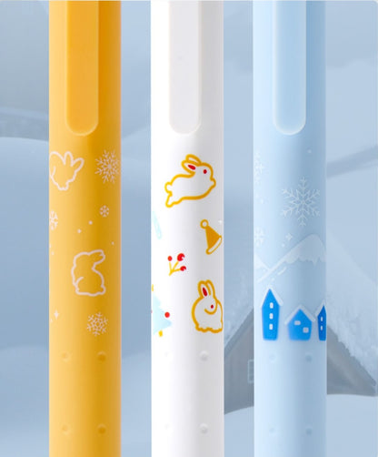 Kaco ROCKET Series - Snow Rabbit Gel Pen 0.5mm (Set of 3)