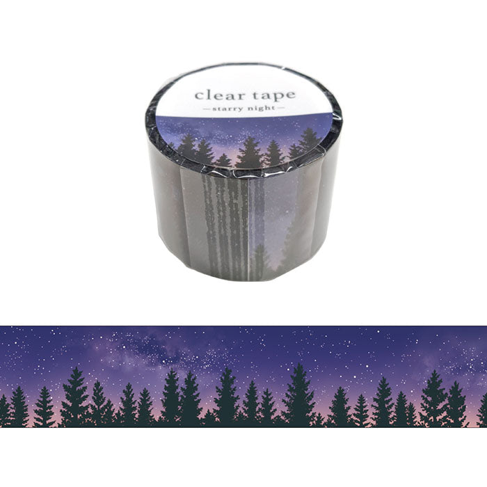 Mind Wave Clear Tape - Starry Night 30mm