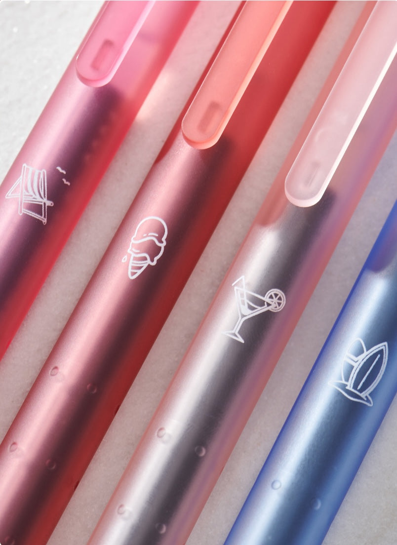 Kaco ROCKET Series - Sunset Beach Gel Pen 0.5mm (Set of 4)